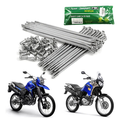 Jogo de Raios Traseiro Smartfox Yamaha Lander Ténéré 250 4 mm Cromado