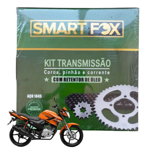 Kit Relação Smartfox com Retentor Yamaha Fazer 150 2014 a 2021 428OH 126L 41/14T