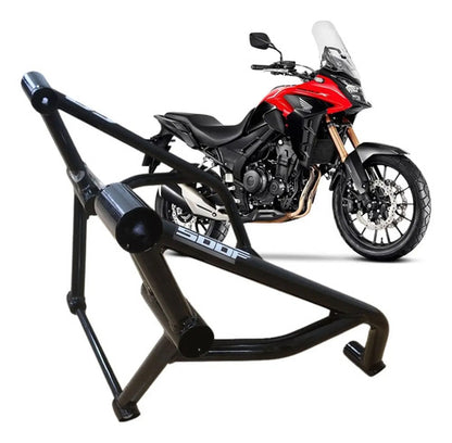 Protetor de Motor Stunt Race Cage Honda Cb 500f Cb 500x 2015 em diante Preto Brilhante