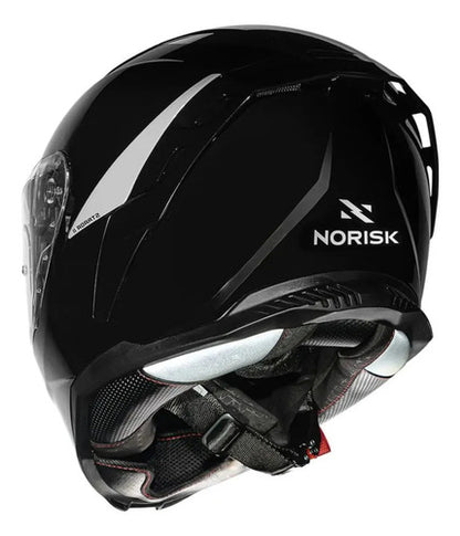 Capacete Norisk Strada II Solid com Óculos Solar Interno Preto Brilhante