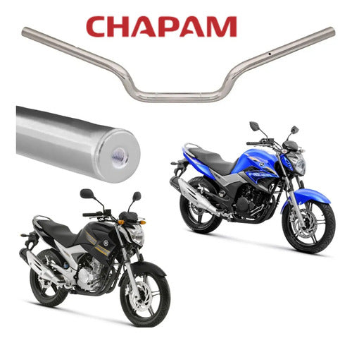 Guidão com Peso Chapam Yamaha Fazer 250 2011 a 2018 Prata