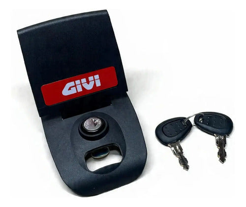 Fechadura com Dobradiça e 2 Chaves Givi Z314NT para Baú Monolock E260N E27N E29N E30N E33N E360