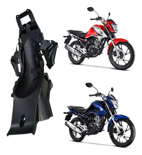 Paralama Traseiro Interno B Paramotos Honda Cg 160 Titan Fan Preto
