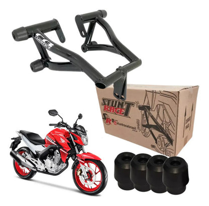 Protetor de Motor Stunt Race Cage Honda Cb 250f Twister 2016 em diante Preto Brilhante