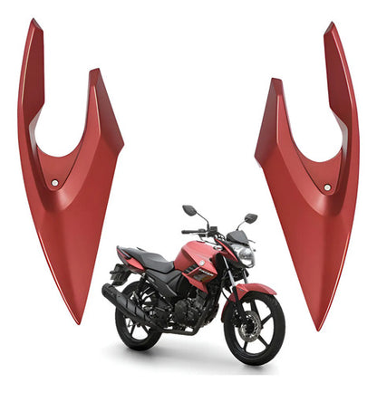 Par de Carenagens Laterais do Farol Paramotos Yamaha Fazer 150 2019 a 2022 Vermelho Fosco