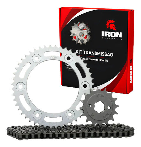 Kit Relação Iron sem Retentor Honda Bros 160 Xre 190 2016 em diante 428H 48/16T