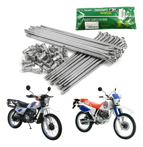 Jogo de Raios Dianteiro Smartfox Honda Xls Xlr 125 3,5 mm Cromado