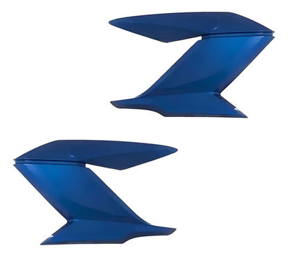 Par de Guias de Ar Abas do Tanque Paramotos Yamaha Fazer 150 2014 a 2015 Azul Metálico
