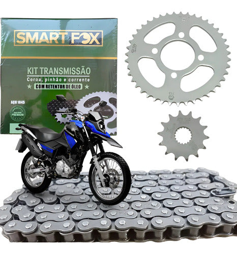 Kit Relação Smartfox com Retentor Yamaha Crosser 150 2014 a 2025 428OH 122L 41/14T