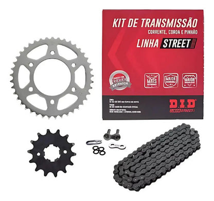 Kit Relação DID com Retentor Yamaha Factor 150 2016 a 2025 428HXV 124L 39/14T
