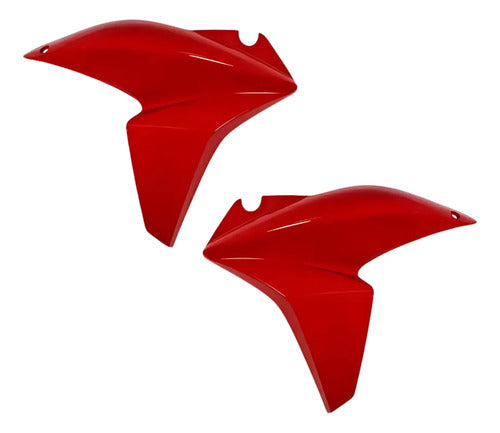 Par de Aletas Abas do Tanque Paramotos Honda Xre 300 2013 a 2015 Vermelho Maceió
