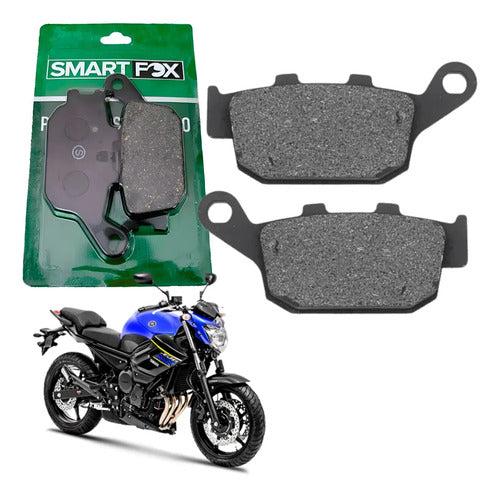 Pastilha de Freio Traseira Smartfox Honda Xre 300 Cb 600f Hornet Cb 300r Yamaha Xj6 2008 a 2012