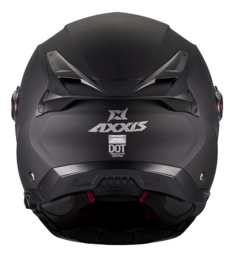 Capacete Escamoteável Axxis Ghostfighter SV Solid com Óculos Solar Interno Preto Fosco Tamanho 60
