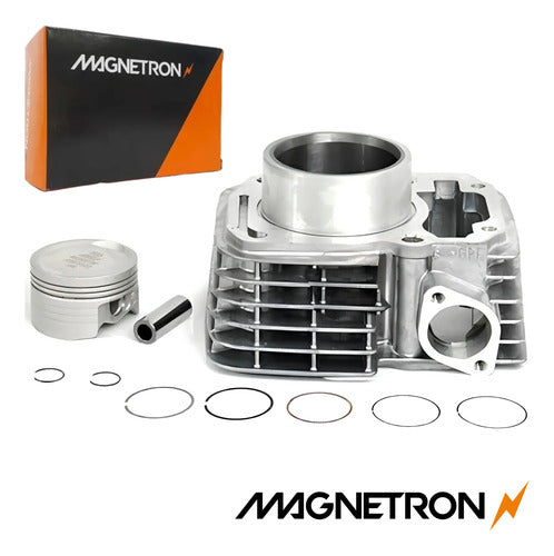 Kit Cilindro Pistão e Anéis Magnetron Honda Cg 150 Titan Fan 2004 a 2015 Bros 150 2006 a 2014