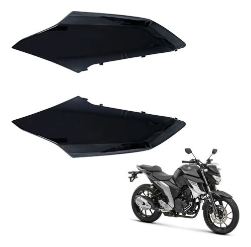 Par de Guias de Ar Abas do Tanque Superiores Paramotos Yamaha Fazer Fz25 250 Preto