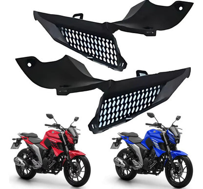 Par de Acabamentos do Duto de Ar da Aba do Tanque Paramotos Yamaha Fazer Fz25 250 Preto