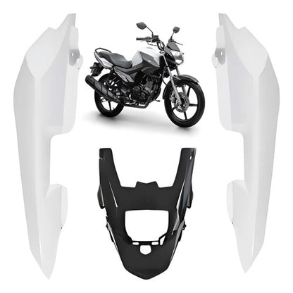 Rabeta Lateral Completa Paramotos Yamaha Factor 150 2016 a 2022 Branco