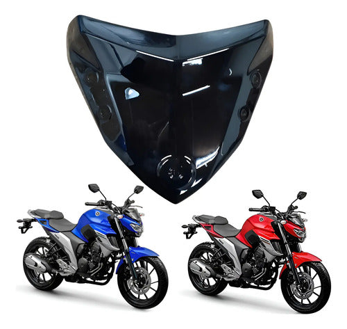 Carenagem Superior do Farol Yamaha Fazer Fz25 250 2018 a 2021 Preto