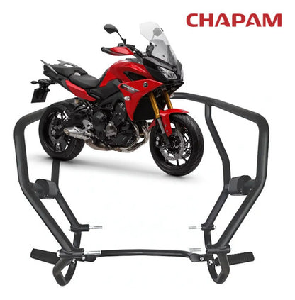 Protetor de Motor com Pedaleira Chapam Yamaha Tracer 900 Mt-09 Preto Fosco