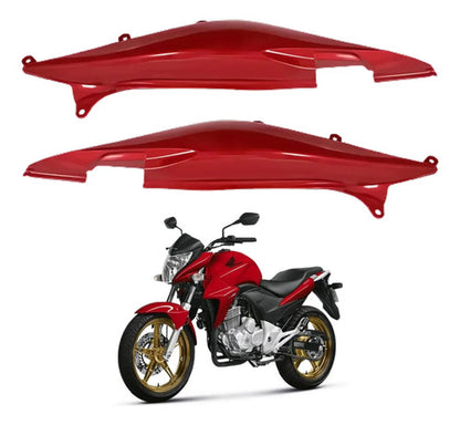 Par de Rabetas Laterais Paramotos Honda Cb 300r 2014 em diante Vermelho