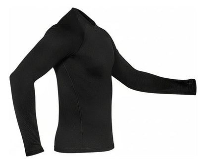 Camisa Térmica Segunda Pele Curtlo Thermoskin Manga Longa Masculina Preto