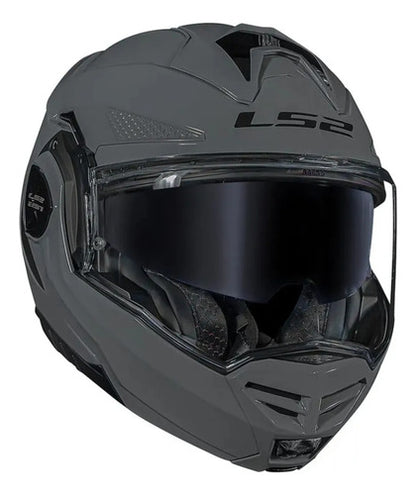 Capacete Escamoteável LS2 FF901 Advant X Solid Cinza Brilhante