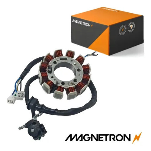 Magneto Estator com Bobina de Pulso Magnetron Yamaha Factor Xtz 125 2006 a 2010