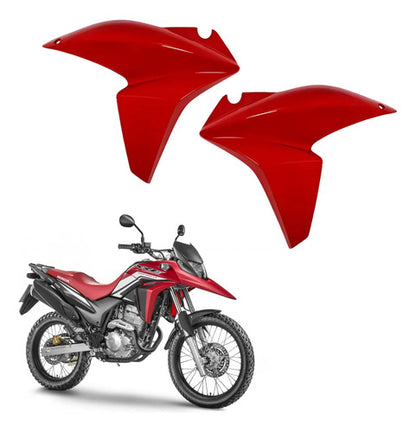 Par de Aletas Abas do Tanque Paramotos Honda Xre 300 2013 a 2015 Vermelho Maceió