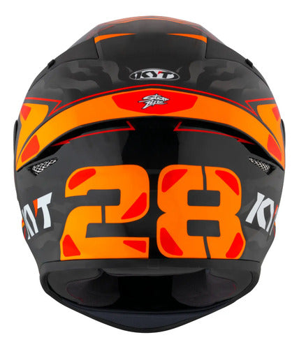 Capacete KYT TT-Course Antonelli 2022 Laranja Preto Fosco