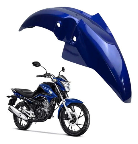 Paralama Dianteiro sem Suporte Paramotos Honda Cg 160 Titan 2022 a 2024 Azul