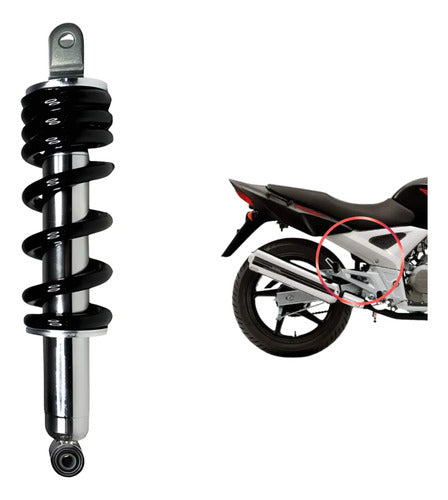 Amortecedor Traseiro Central Pro-Link Smartfox Honda Cbx 250 Twister 2001 em diante Cromado