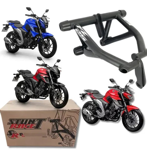 Protetor de Motor Stunt Race Cage Yamaha Fazer Fz25 250 2018 em diante Preto Fosco