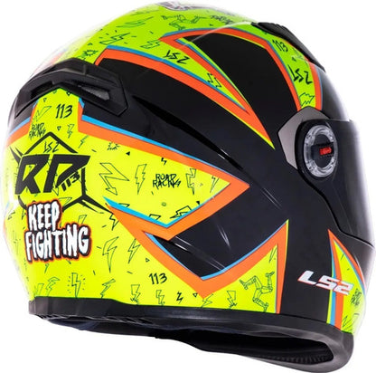 Capacete LS2 FF358 Rafael Paschoalin Amarelo Brilhante Tamanho 62/XL