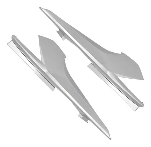 Kit Rabeta Lateral Completa Paramotos Honda Cg 160 Titan 2016 a 2024 Prata