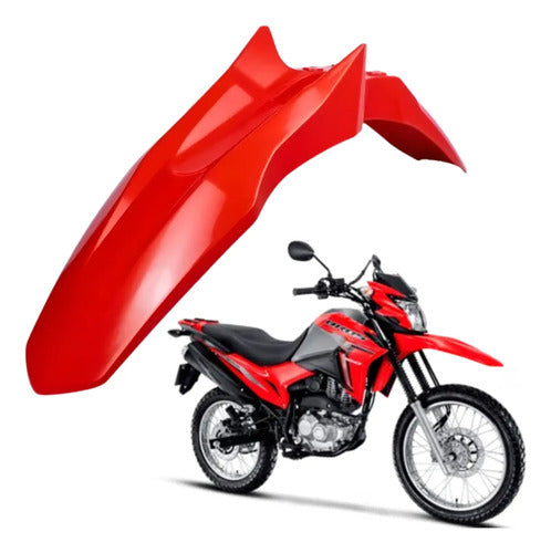 Paralama Dianteiro Paramotos Honda Bros 160 2015 a 2021 Vermelho