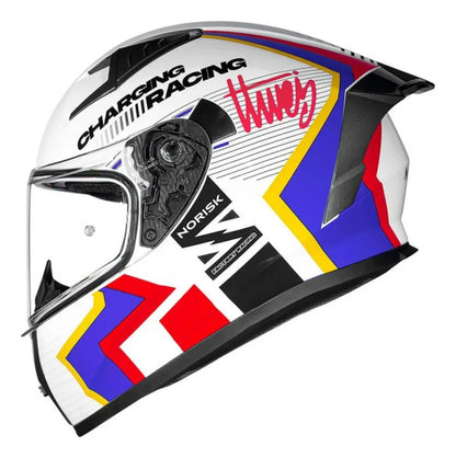 Capacete Norisk Flow Vizion com Spoiler Branco Brilhante Tamanho 58/M