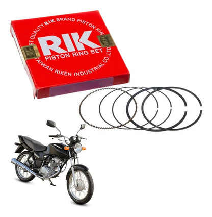 Jogo de Anéis do Pistão RIK Honda Cg 125 Titan Fan 2000 a 2008 Bros 125 2003 a 2005 4,00