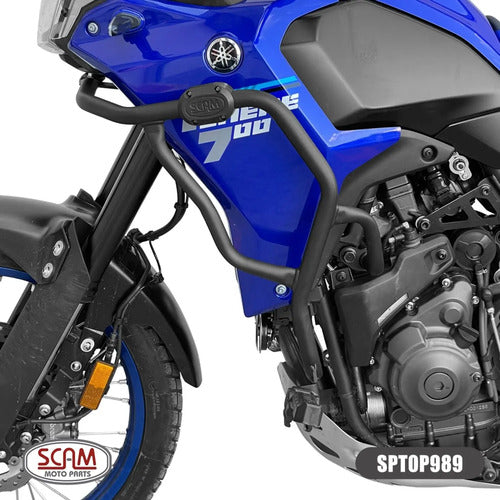 Protetor de Motor com Pedaleira Scam Yamaha Ténéré 700 2026 em diante Preto Fosco