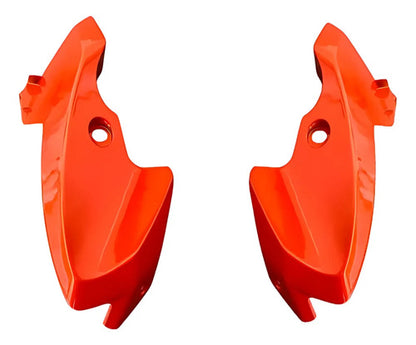 Par de Carenagens Laterais do Farol Paramotos Yamaha Factor 150 2016 a 2017 Laranja Metálico