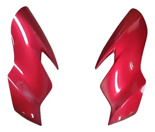 Par de Bananinhas Carenagens Laterais do Farol Paramotos Yamaha Fazer Fz25 250 2022 a 2024 Vermelho