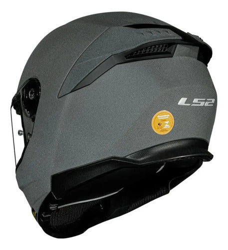 Capacete LS2 FF808 Stream II Solid com Óculos Solar Interno Cinza Brilhante Tamanho 58/M