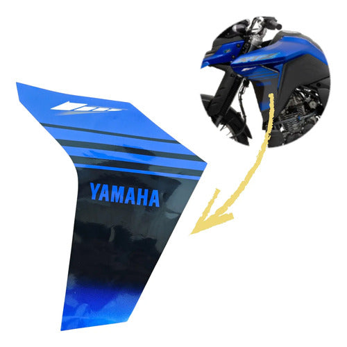 Adesivo da Aba do Tanque Esquerda Yamaha Lander 250 2025 Azul Metálico