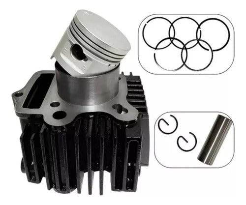 Kit Cilindro Pistão e Anéis Smartfox Honda Biz Pop 100 C100 Dream