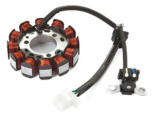 Magneto Estator com Bobina de Pulso Magnetron Honda Cg Bros 160 Titan Fan Start