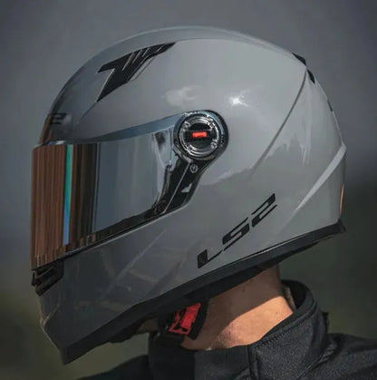 Capacete LS2 FF358 Solid Cinza Brilhante Tamanho 56/S