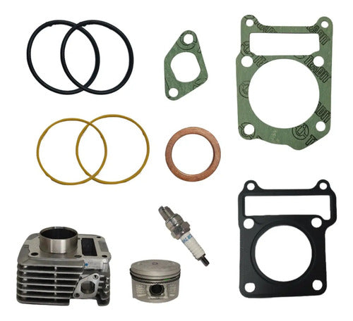 Kit Cilindro Pistão e Anéis Yamaha Factor 125 2000 a 2016 Xtz 125 2002 em diante