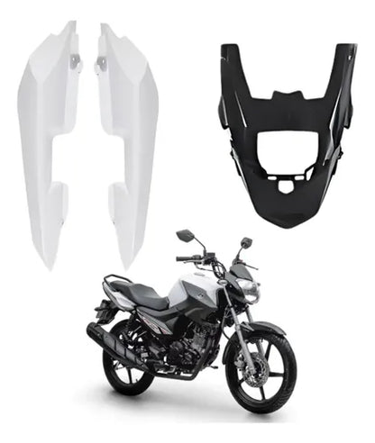 Rabeta Lateral Completa Paramotos Yamaha Factor 150 2016 a 2022 Branco