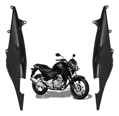 Par de Rabetas Laterais Paramotos Honda Cb 300r 2009 a 2012 Preto Brilhante