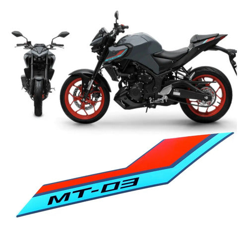 Adesivo da Aba do Tanque Esquerda Yamaha Mt-03 2022 Cinza