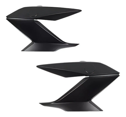 Par de Guias de Ar Abas do Tanque Paramotos Yamaha Fazer 150 2022 a 2024 Preto Fosco
